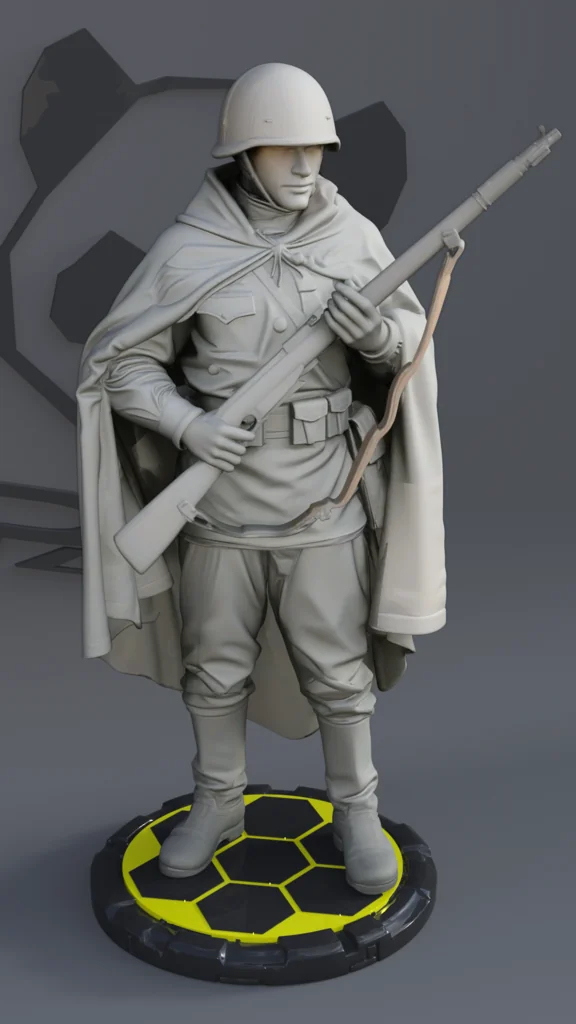 3D модель Солдат РККА - 3D Модель - фото 1