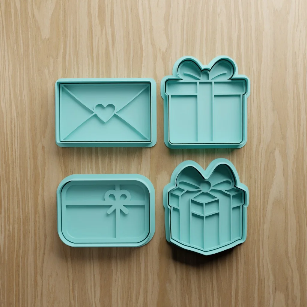 3D модель Набор формочек для печенья "Подарок" (STL-файлы) - фото 1