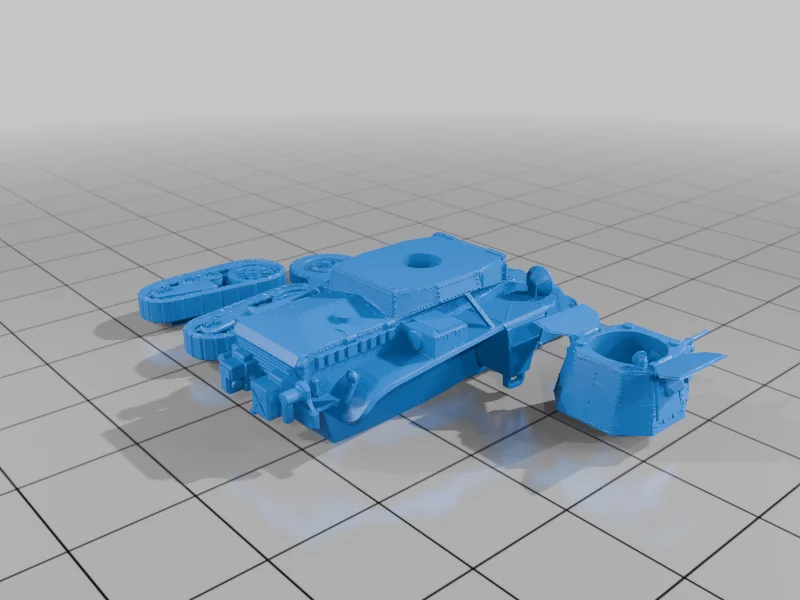 3D модель Бронированный автомобиль Citroen Kegresse P28 - фото 4