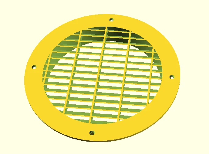 3D модель Настраиваемая вентиляционная решетка - фото 1