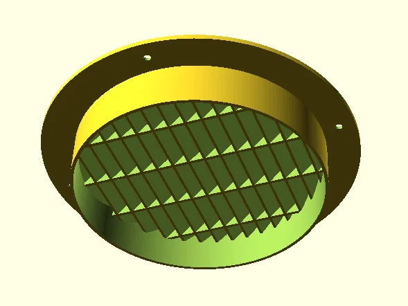 3D модель Настраиваемая вентиляционная решетка - фото 2
