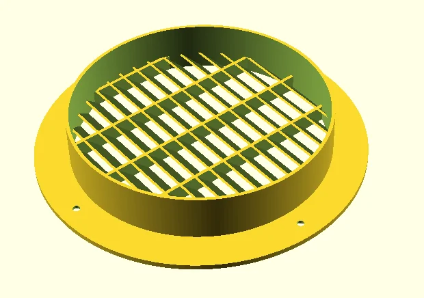 3D модель Настраиваемая вентиляционная решетка - фото 3