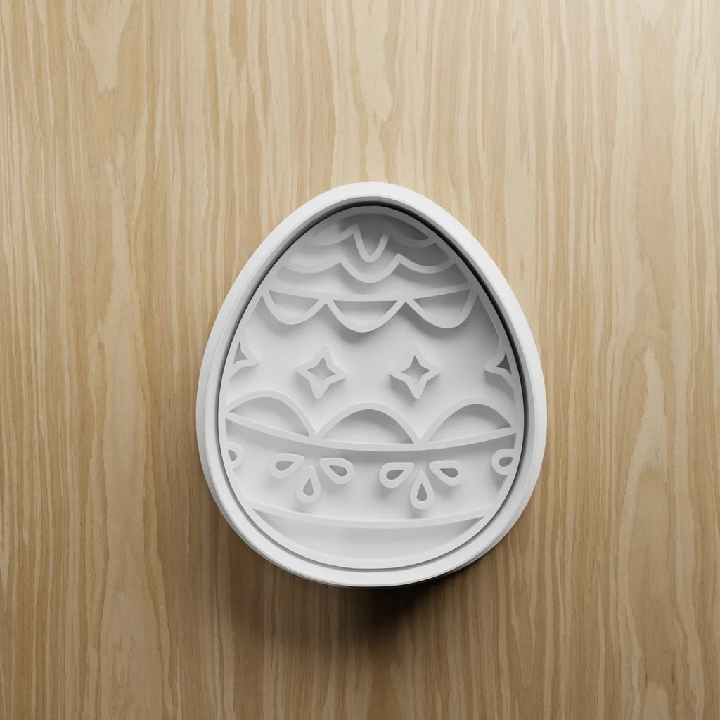 3D модель Формочка для печенья в виде пасхального яйца (STL) - фото 1