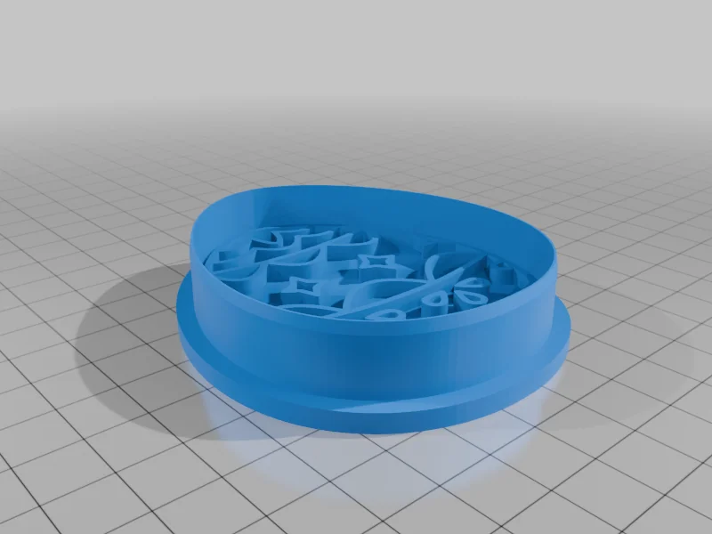 3D модель Формочка для печенья в виде пасхального яйца (STL) - фото 3