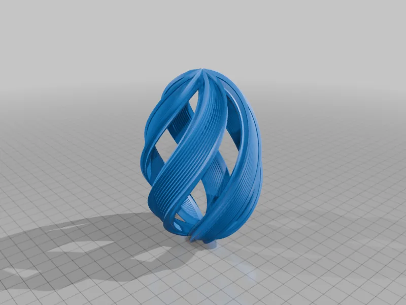 3D модель Модель Пасхального яйца 2026 с открытой спиральной лентой - фото 3