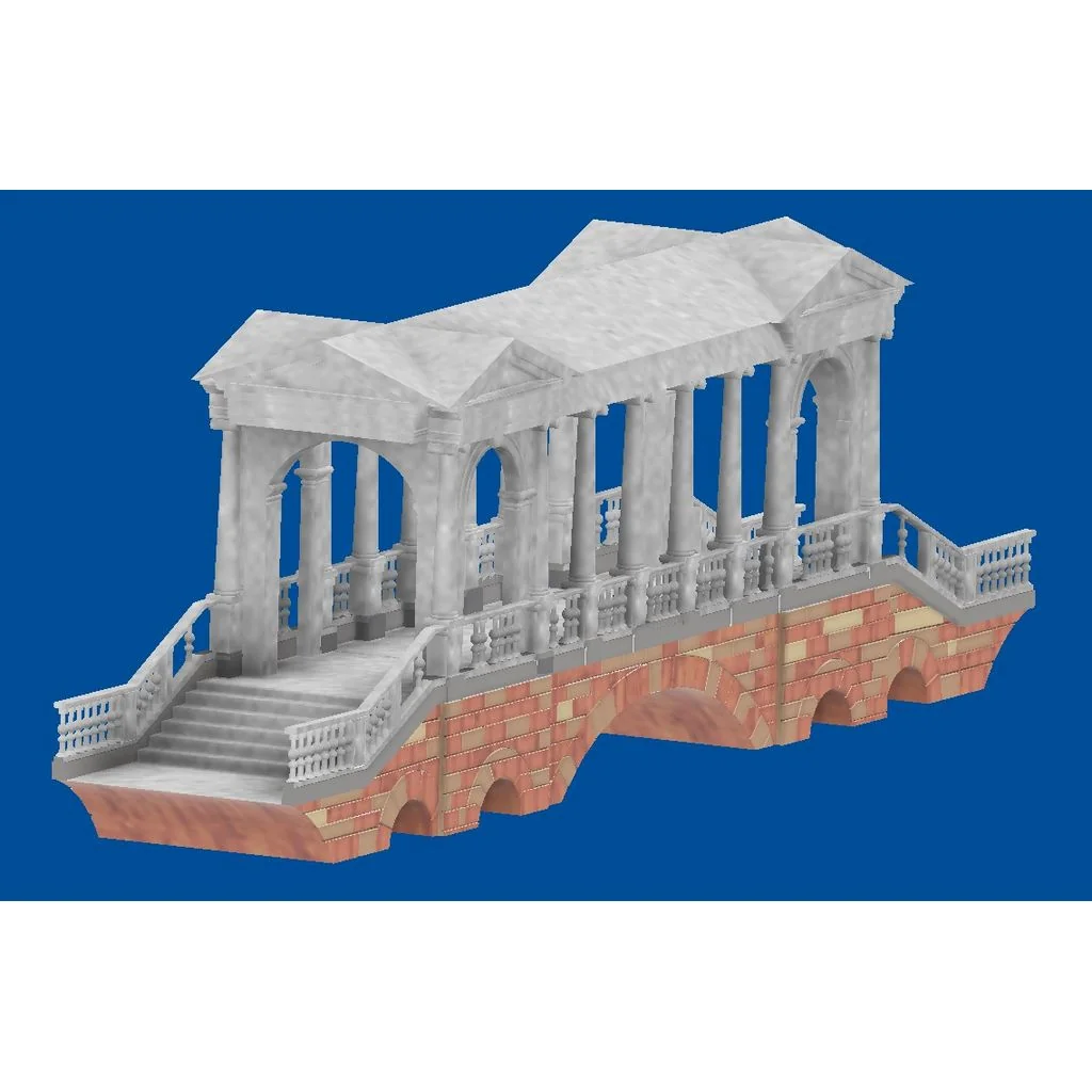3D модель Мраморный мост в Екатерининском парке - фото 1