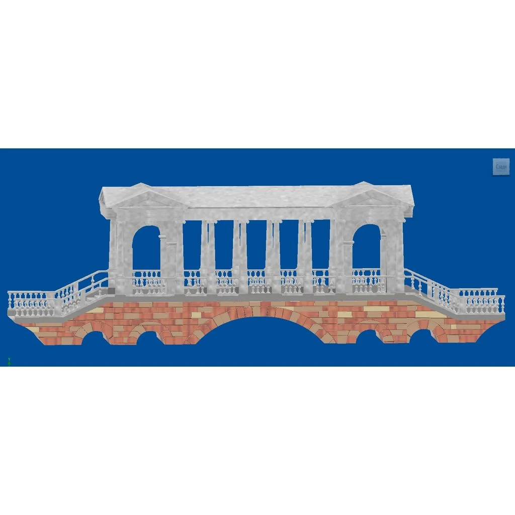 3D модель Мраморный мост в Екатерининском парке - фото 2