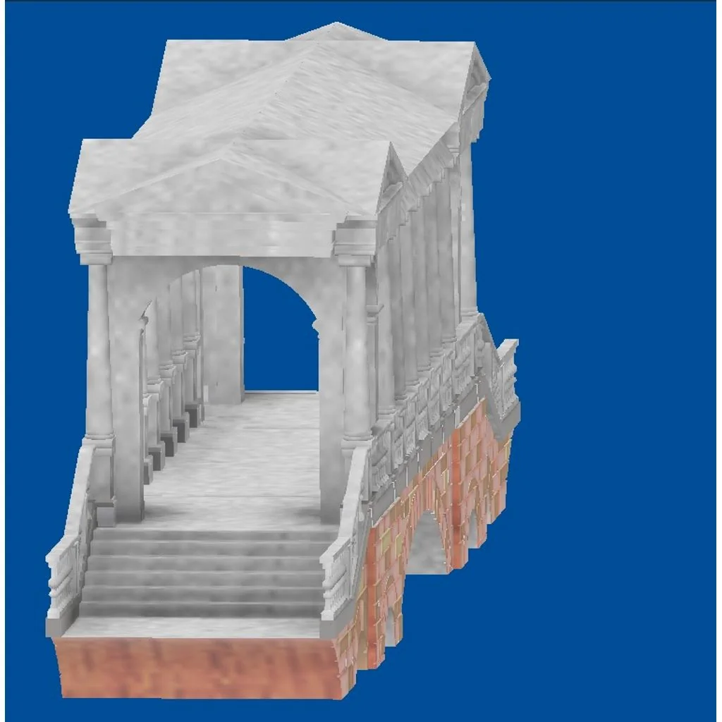 3D модель Мраморный мост в Екатерининском парке - фото 3