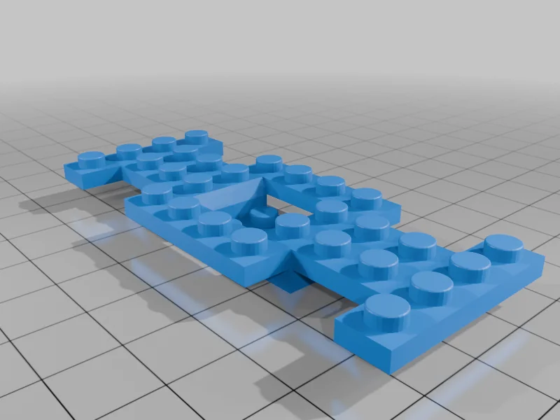 3D модель Совместимая с Lego деталь Carplate 4212 - фото 1