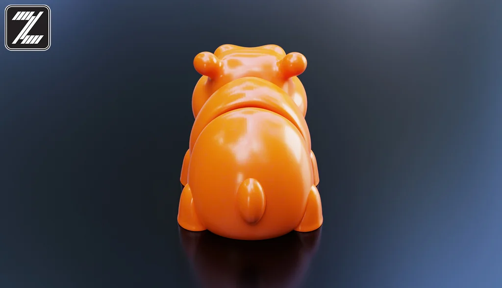 3D модель Подвижная модель детеныша гиппопотама - фото 6