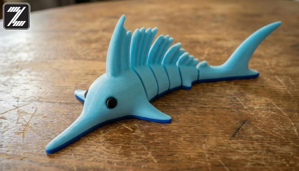 3D модель Артикулированный флэкси-рыба - фото 1