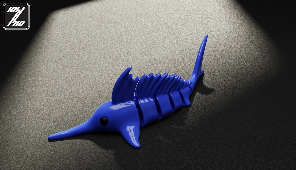 3D модель Артикулированный флэкси-рыба - фото 2