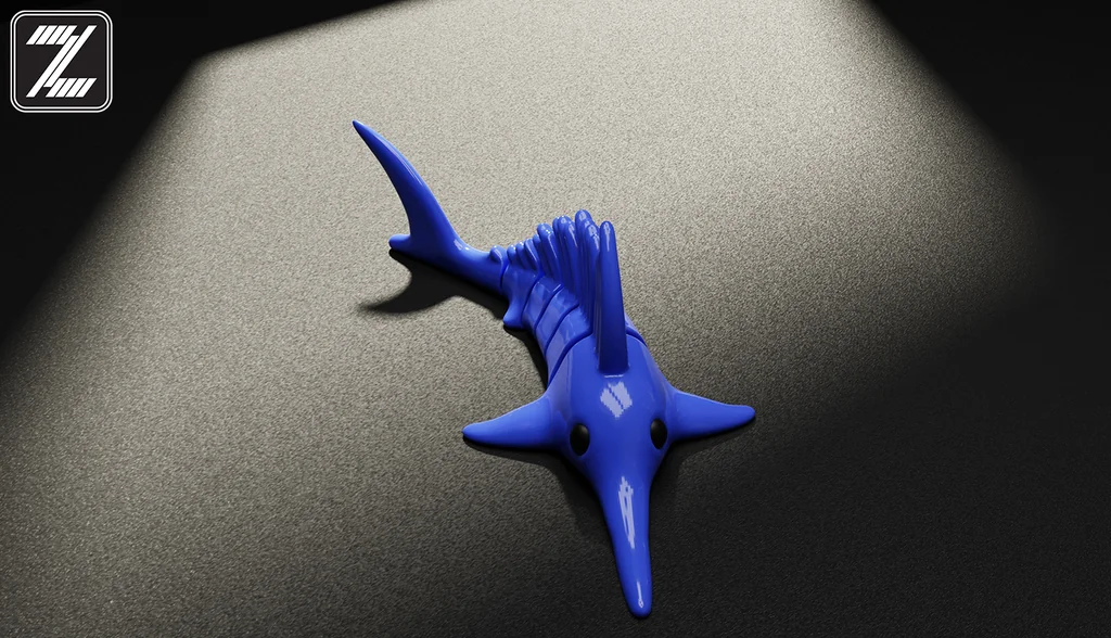 3D модель Артикулированный флэкси-рыба - фото 3