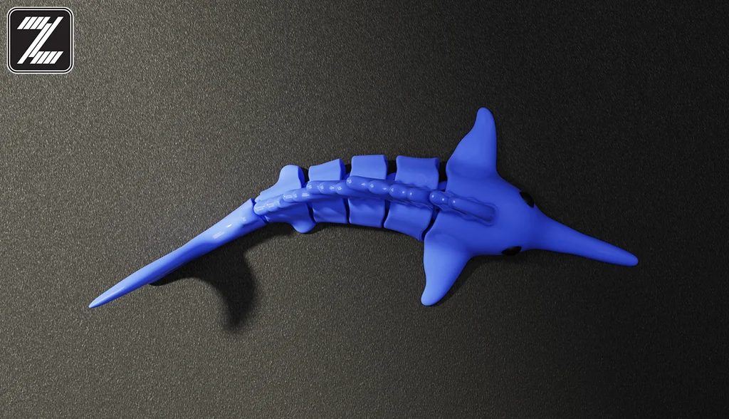 3D модель Артикулированный флэкси-рыба - фото 4