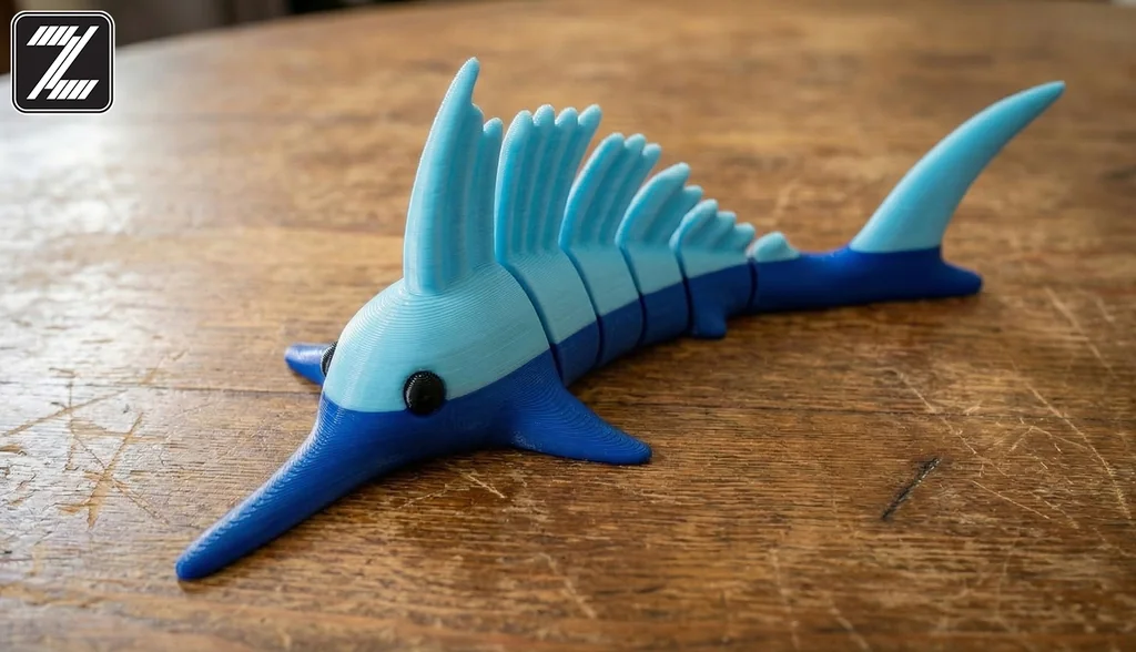 3D модель Артикулированный флэкси-рыба - фото 7