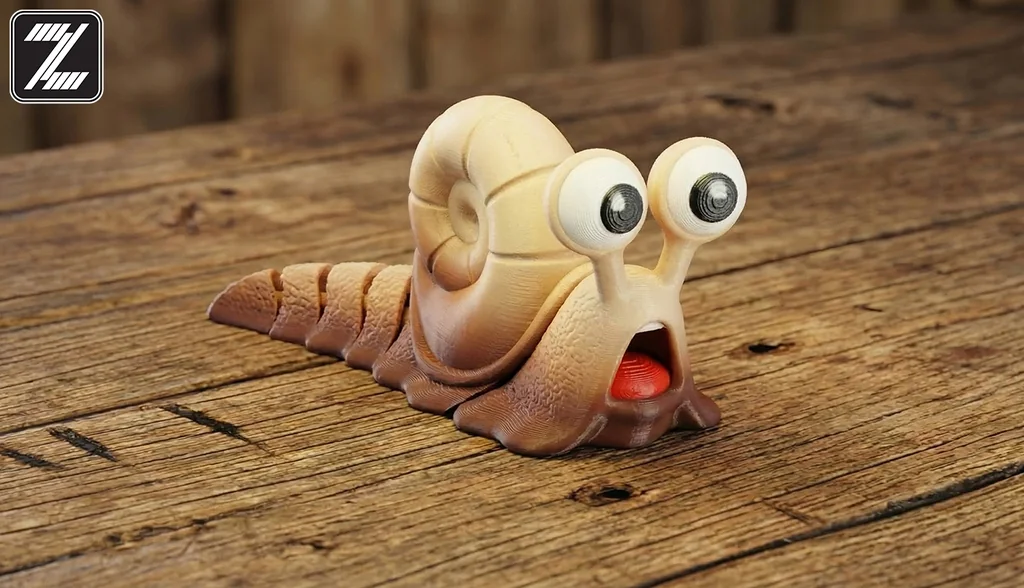 3D модель Красивая гибкая улитка - фото 1