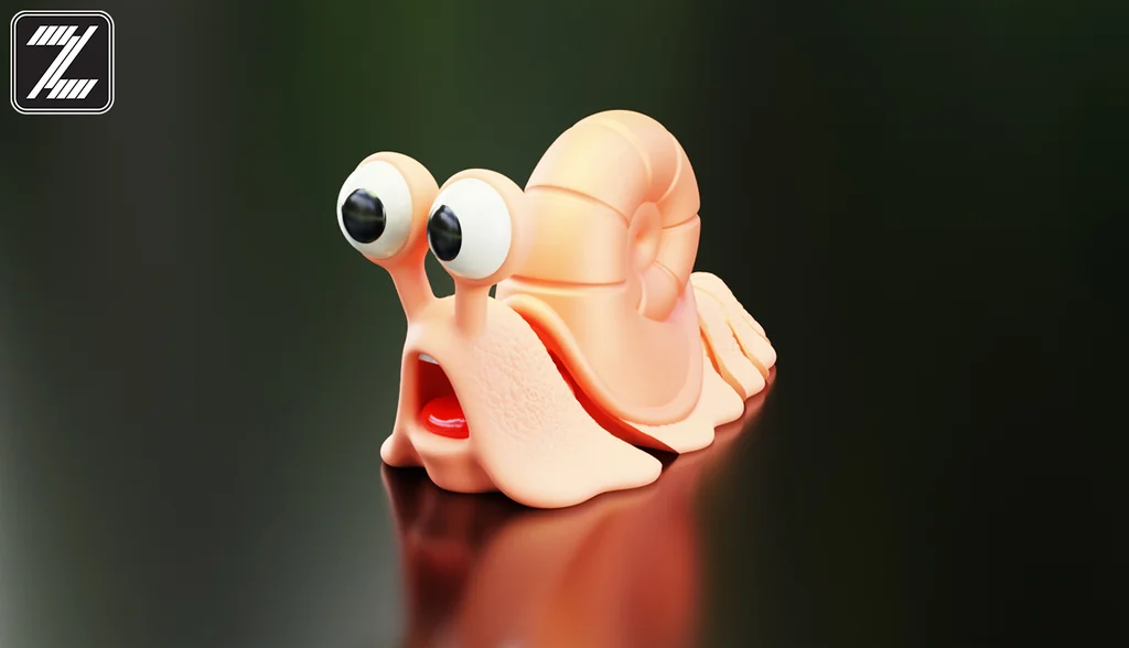 3D модель Красивая гибкая улитка - фото 2