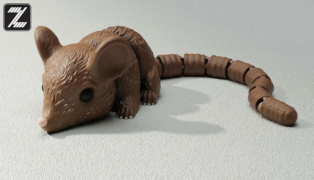 3D модель Модель: Артикулированная Гибкая Мышь-Крыса - фото 1