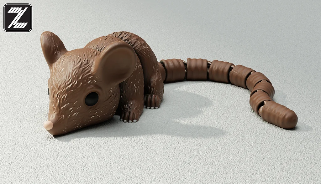 3D модель Модель: Артикулированная Гибкая Мышь-Крыса - фото 3