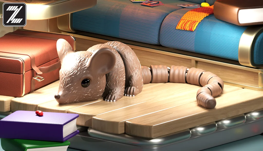 3D модель Модель: Артикулированная Гибкая Мышь-Крыса - фото 4