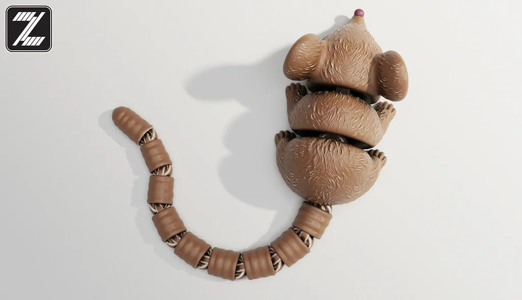 3D модель Модель: Артикулированная Гибкая Мышь-Крыса - фото 6