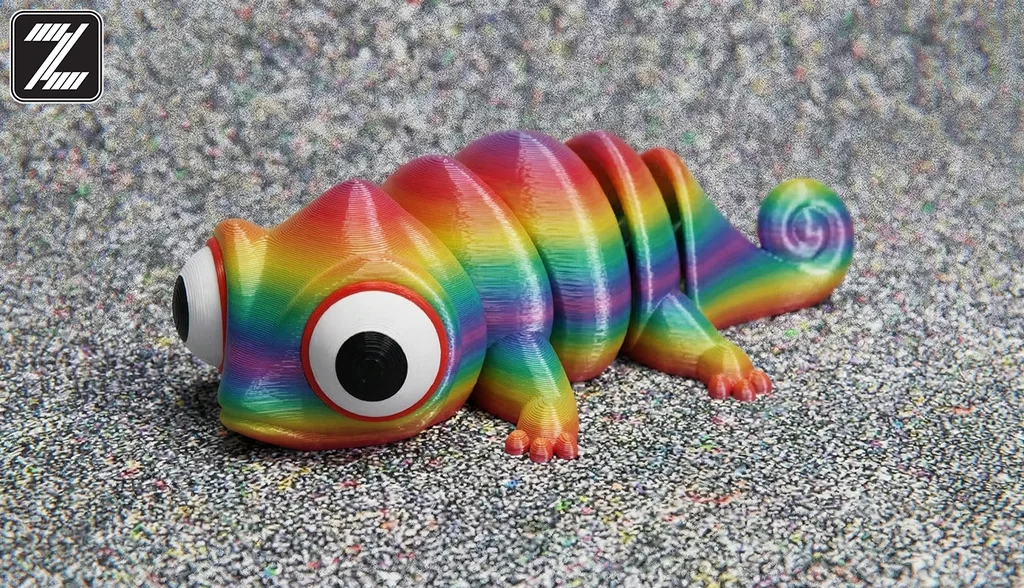 3D модель Подвижная модель ящерицы Flexi - фото 1