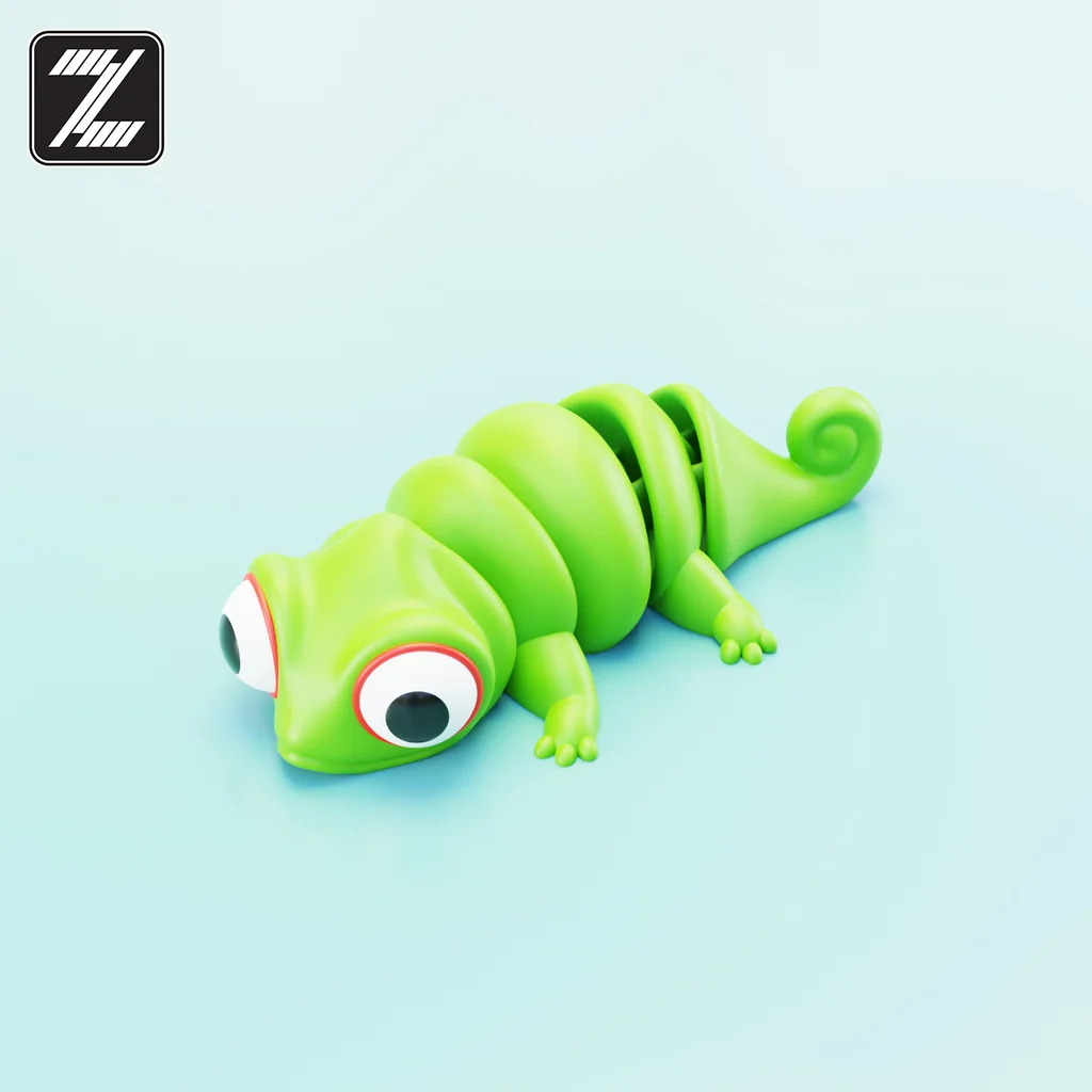 3D модель Подвижная модель ящерицы Flexi - фото 3