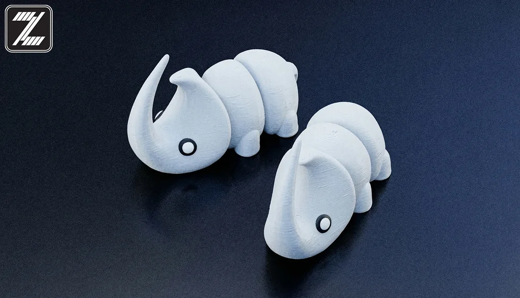 3D модель Модель Flexi Baby Rhino - фото 1