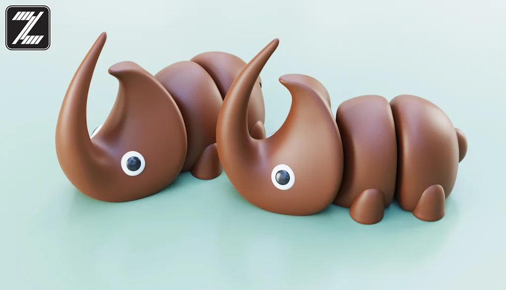 3D модель Модель Flexi Baby Rhino - фото 7