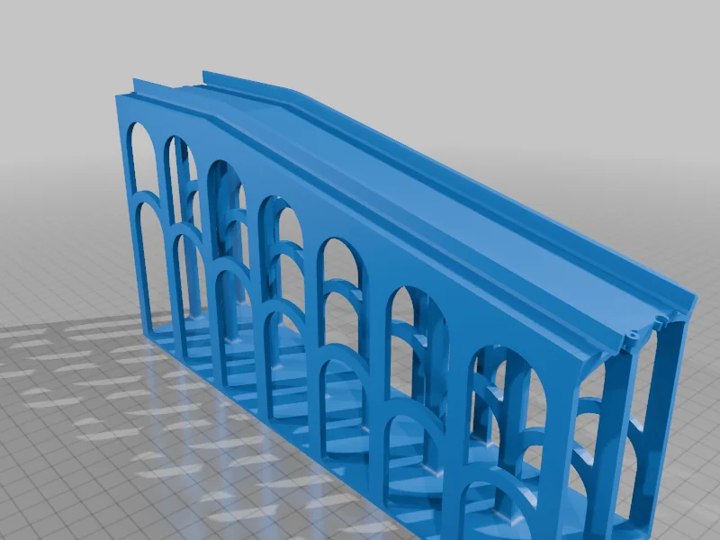 3D модель Мост для поезда Lego с уклоном 10 градусов - фото 4