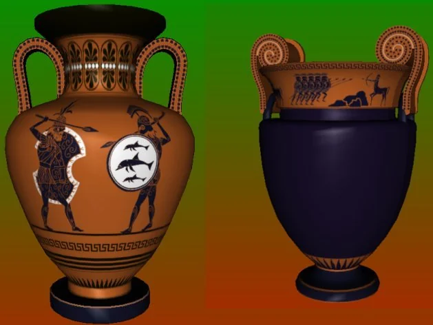 3D модель Модель 1-12: Греческая керамика для кукол - фото 3