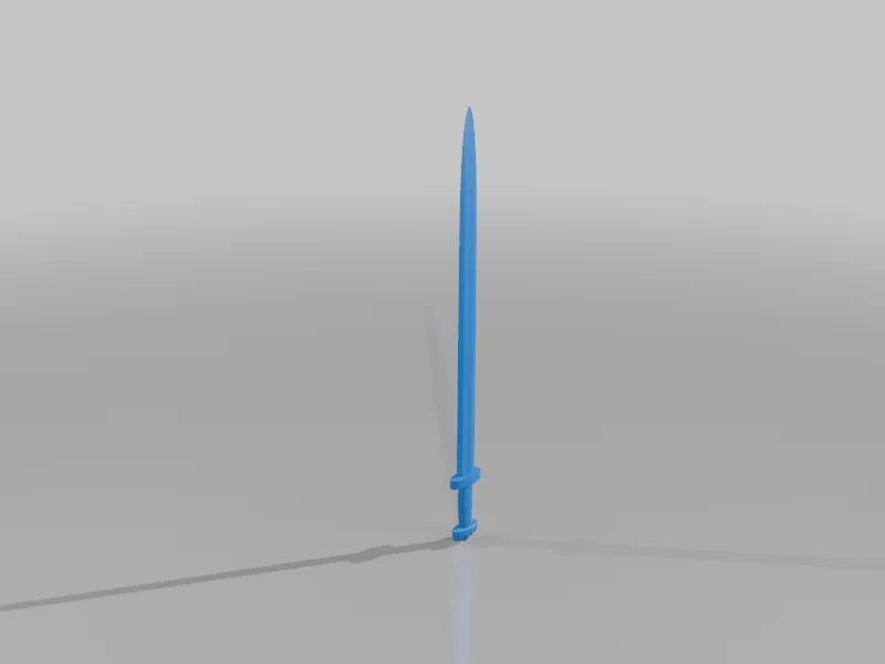3D модель Простая модель меча викингов с ножнами - фото 7