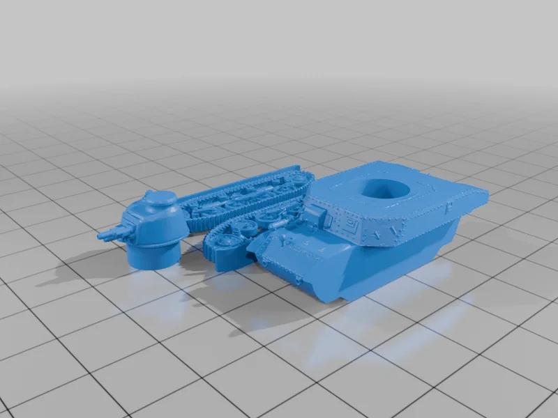 3D модель AMC 34: Модель с башней Berliet 1917 года - фото 2