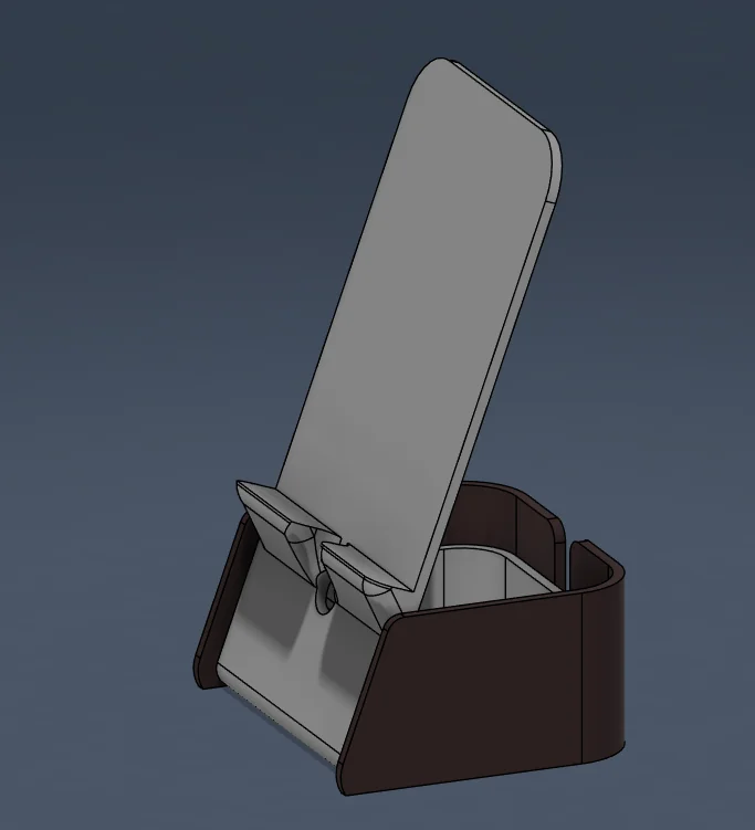 3D модель Современная минималистичная подставка для телефона (2 версии) - фото 2