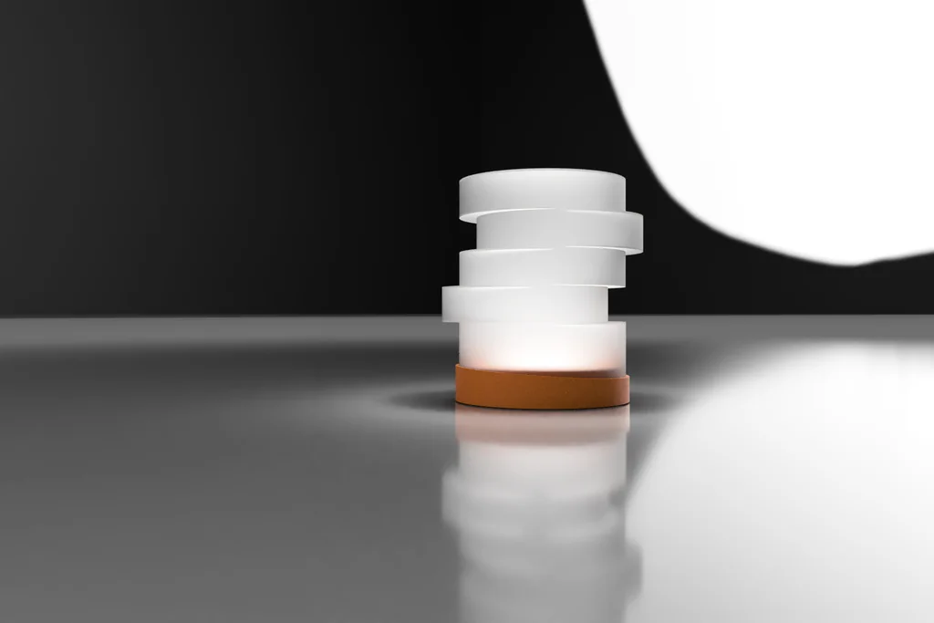 3D модель GlowStack – Спиральная настольная лампа - фото 3