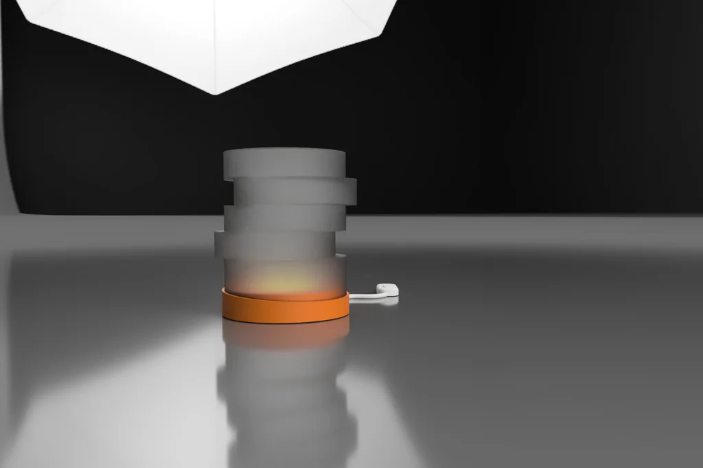 3D модель GlowStack – Спиральная настольная лампа - фото 5