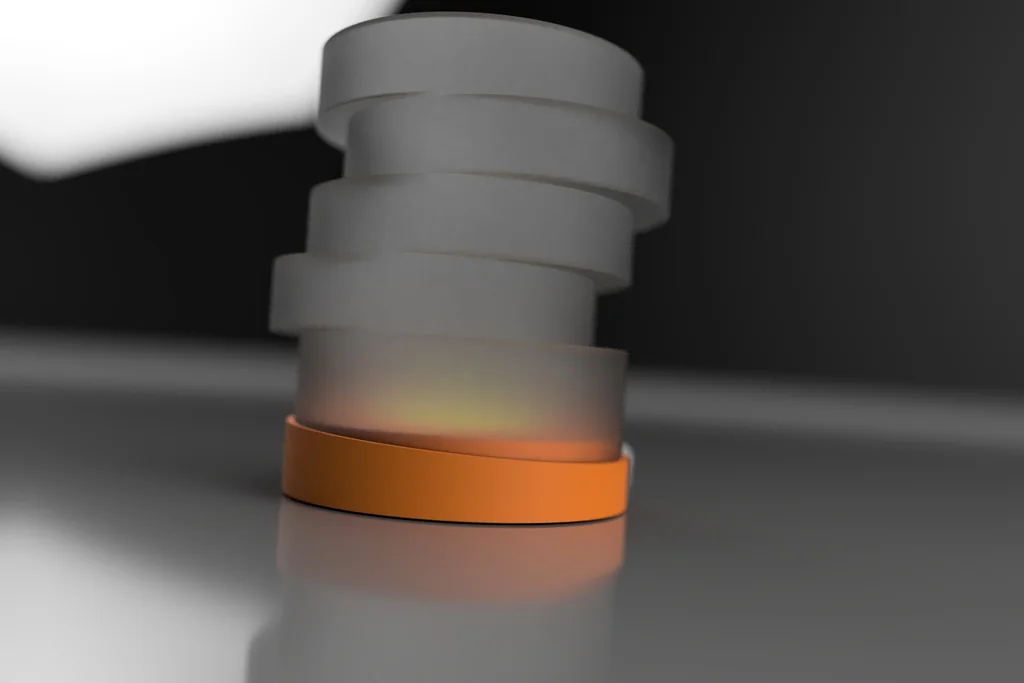 3D модель GlowStack – Спиральная настольная лампа - фото 7