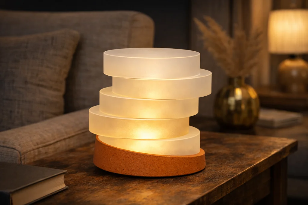 3D модель GlowStack – Спиральная настольная лампа - фото 8