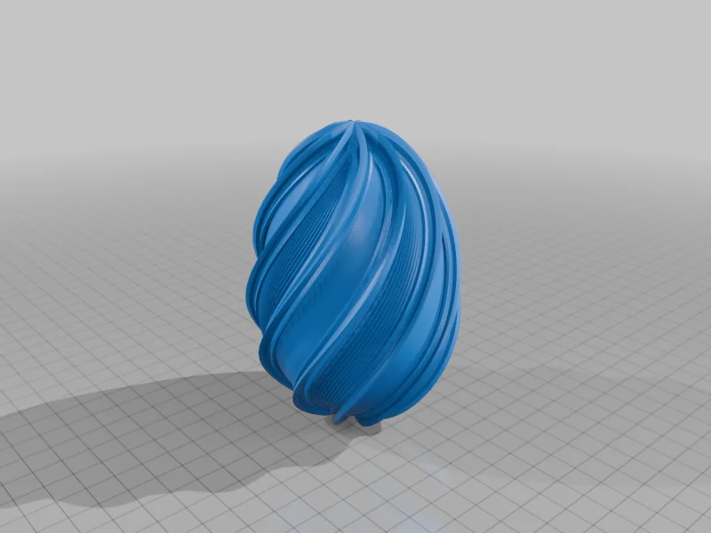 3D модель Закрытое чередующееся спиральное Пасхальное яйцо 2026 - фото 4