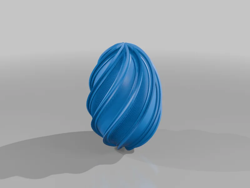 3D модель Закрытое чередующееся спиральное Пасхальное яйцо 2026 - фото 5