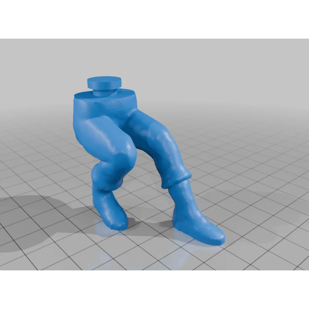 3D модель Мужские сидячие ноги для фигурок Playmates - фото 3