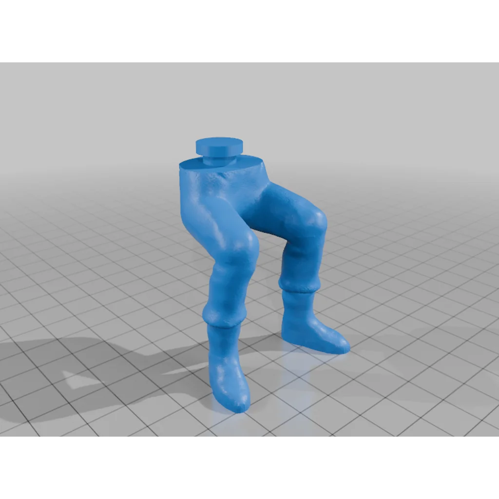 3D модель Мужские сидячие ноги для фигурок Playmates - фото 4