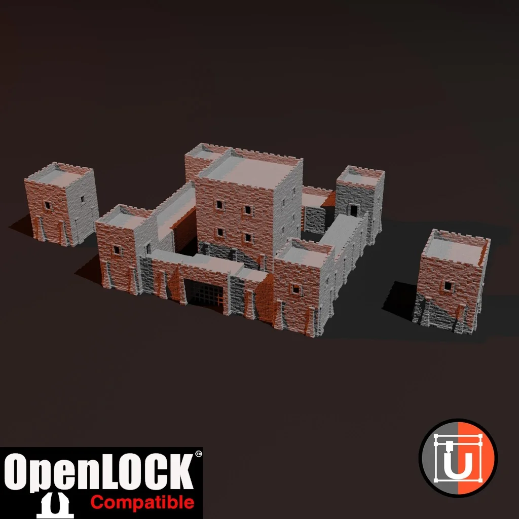 3D модель Расширение 1 для Модульного Средневекового Каменного Замка - фото 1