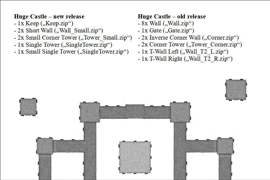 3D модель Расширение 1 для Модульного Средневекового Каменного Замка - фото 2