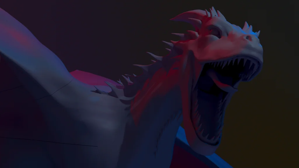 3D модель Дракон в позе с основанием - фото 5