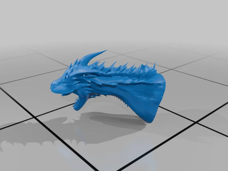 3D модель Дракон в позе с основанием - фото 13