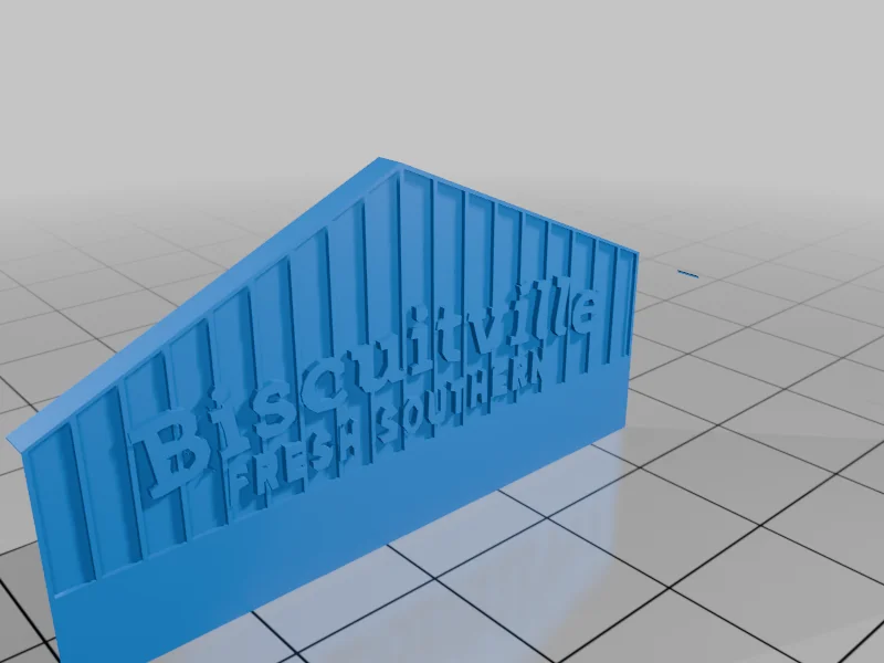 3D модель Модель N масштаба: Винтажный фастфуд - Biscuitville - фото 20