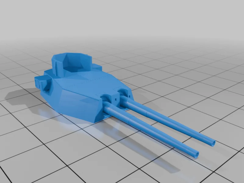 3D модель Royal Navy – Twin 14inch MKVII HMS King George V (1941) - фото 1