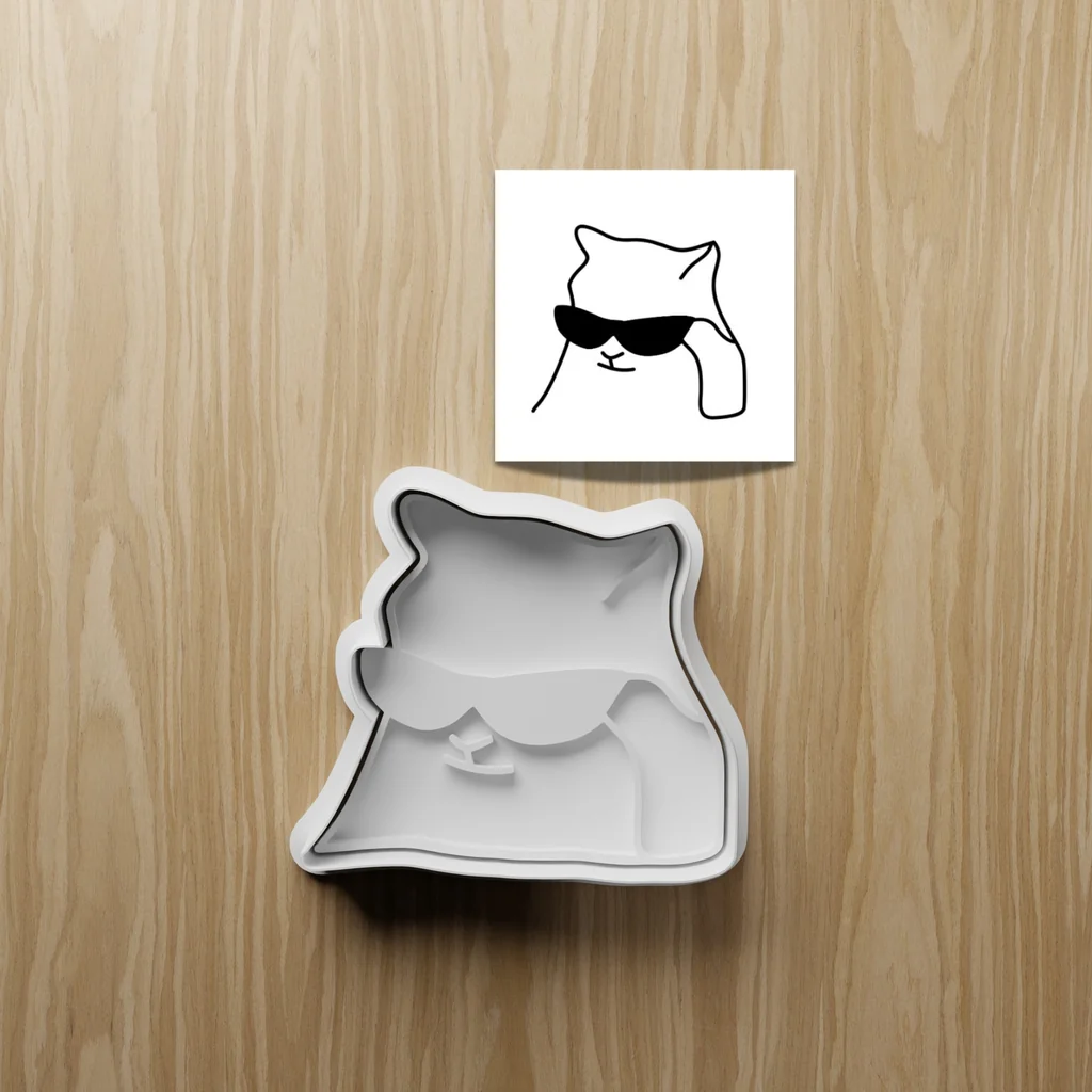 3D model Cool Cat Cookie Cutter STL STL