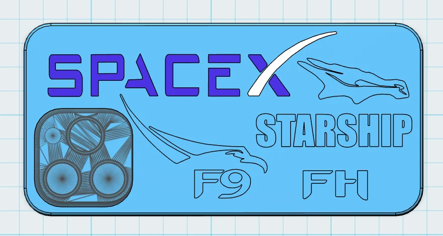 3D модель Чехол для iPhone 16 ProMax SpaceX с F9, FH, Dragon и Starship - фото 1